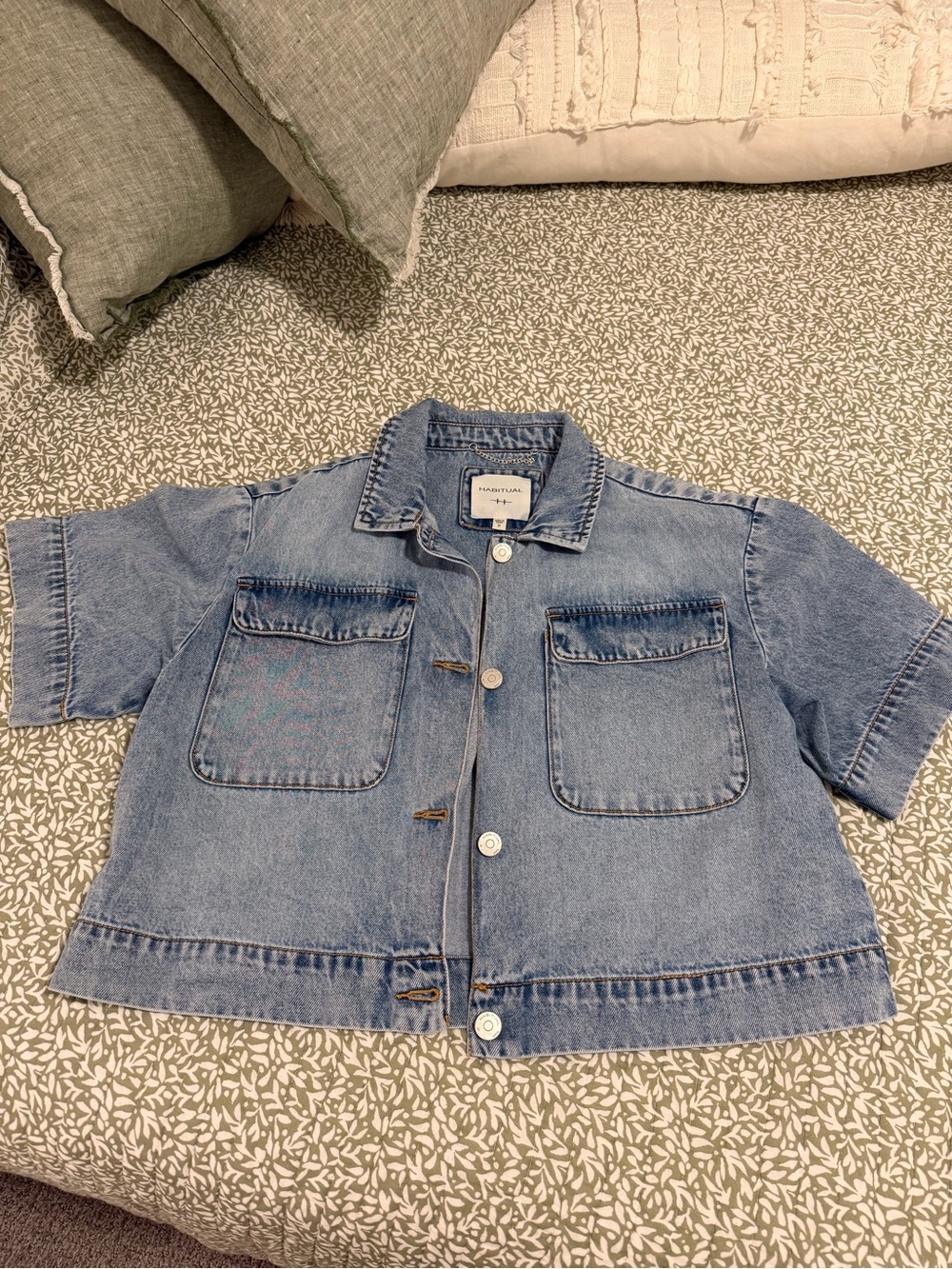 Light Blue Denim Shirt - Short Sleeve